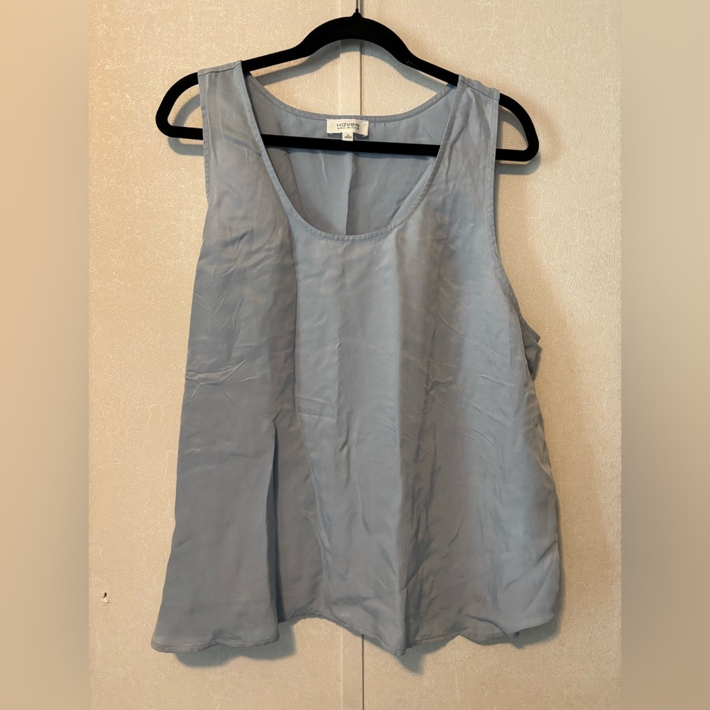 Haven Well Within | Elegant Light Blue Tank Top | Size XL